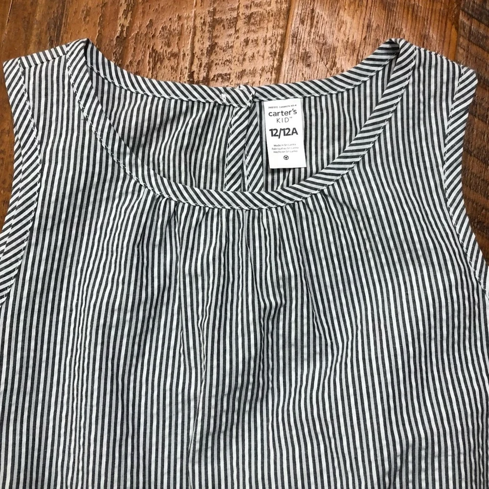 NWOT Carter’s Striped Seersucker Jumpsuit, Size 12